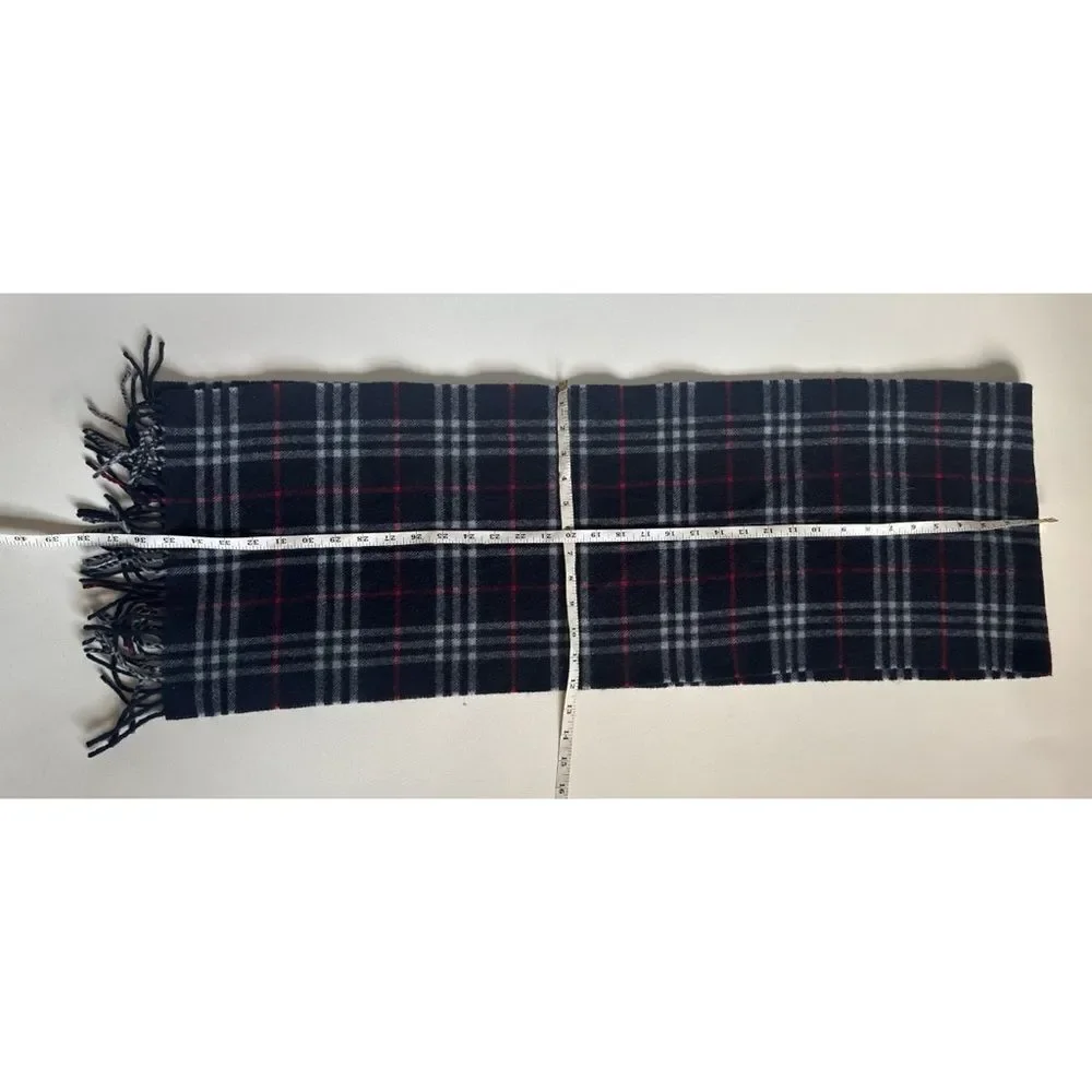 Vintage Authentic Burberry Lambswool Classic Unisex  Scarf  72”L ~ Excellent